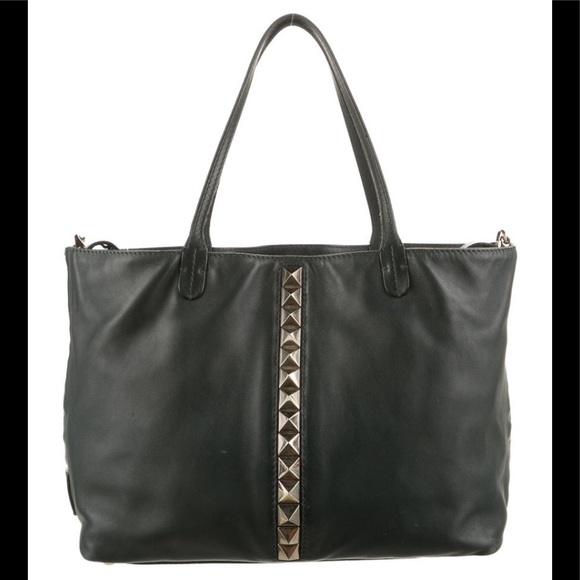 VALENTINO ROCKSTUD LEATHER LEATHER TOTE:SOLD - Picture 2 of 5